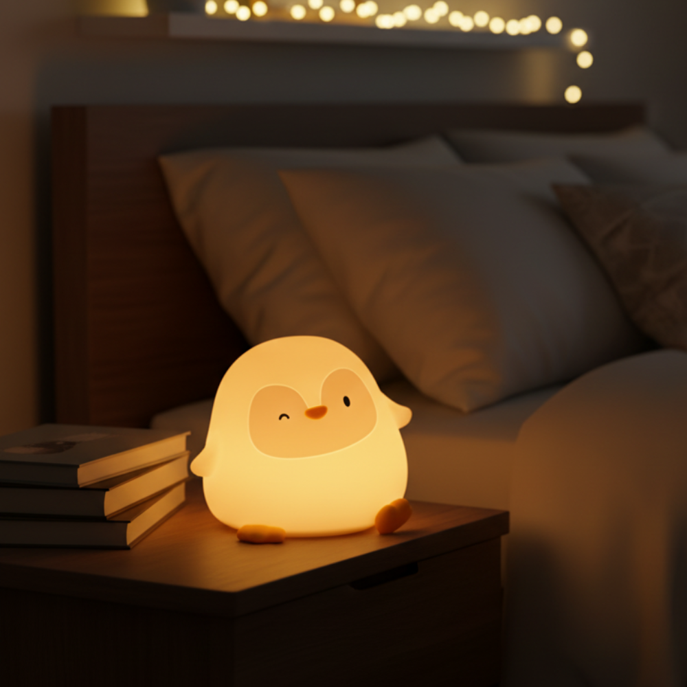 Nattlampa Pingvin– Dimbar med touchsensor