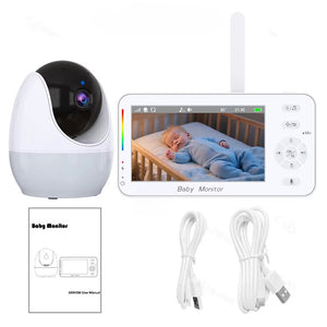 1080P HD WiFi Baby Monitor – Appstyrd kamera med mörkerseende, nattlampa &amp; rörelsedetektering