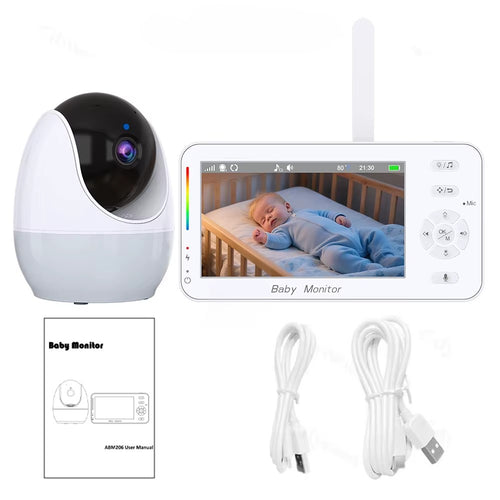 1080P HD WiFi Baby Monitor – Appstyrd kamera med mörkerseende, nattlampa &amp; rörelsedetektering